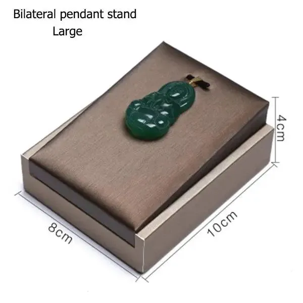 Finest Brown PU Leather Bracelet Pendant Necklace Jewellery Display Counter Stand Holder Bust Ring Earrings Presentation Shelf