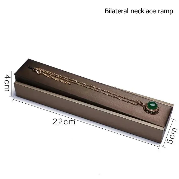 Finest Brown PU Leather Bracelet Pendant Necklace Jewellery Display Counter Stand Holder Bust Ring Earrings Presentation Shelf