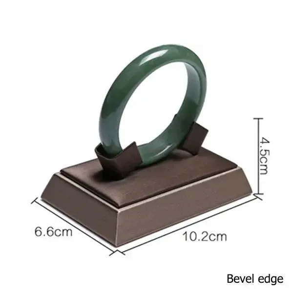 Finest Brown PU Leather Bracelet Pendant Necklace Jewellery Display Counter Stand Holder Bust Ring Earrings Presentation Shelf