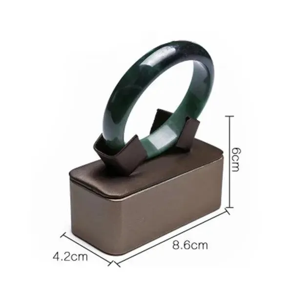 Finest Brown PU Leather Bracelet Pendant Necklace Jewellery Display Counter Stand Holder Bust Ring Earrings Presentation Shelf