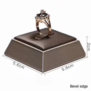 Finest Brown PU Leather Bracelet Pendant Necklace Jewellery Display Counter Stand Holder Bust Ring Earrings Presentation Shelf