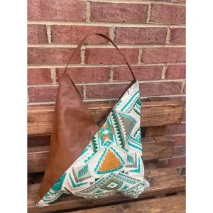 Fiona Jacquard Vegan Leather Tote