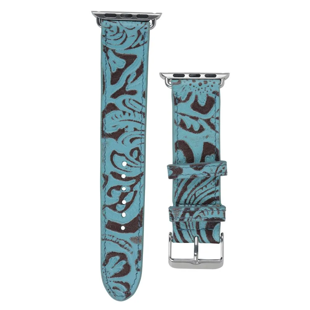 Fister Turquoise Leather Watch Band