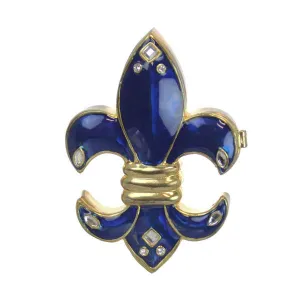 Fleur De Lis Collectible Box, Blue