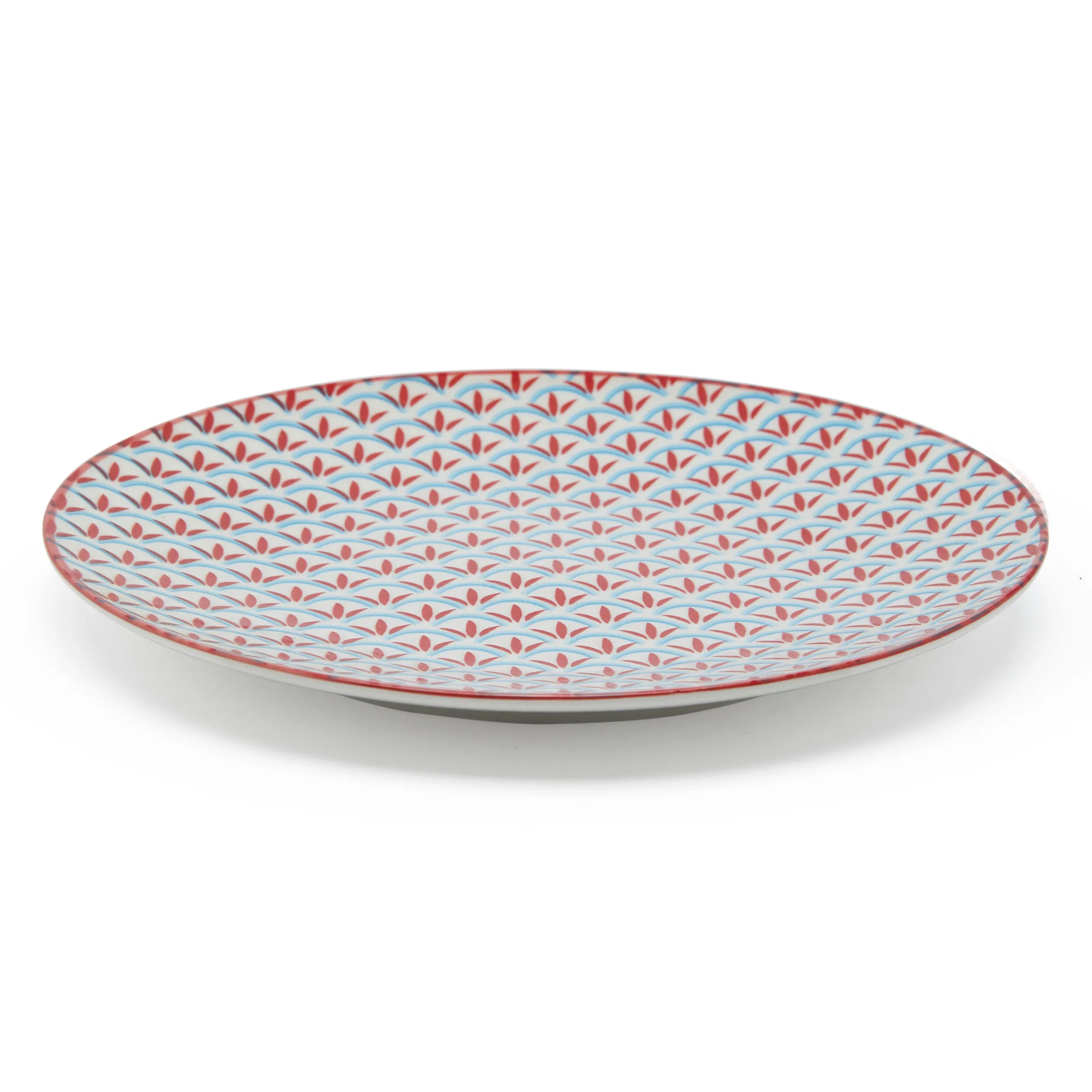 FLORAL MM REVERSE EMBOSSED TILE CERAMIC SIDE PLATE ( 21.5×2 CM)