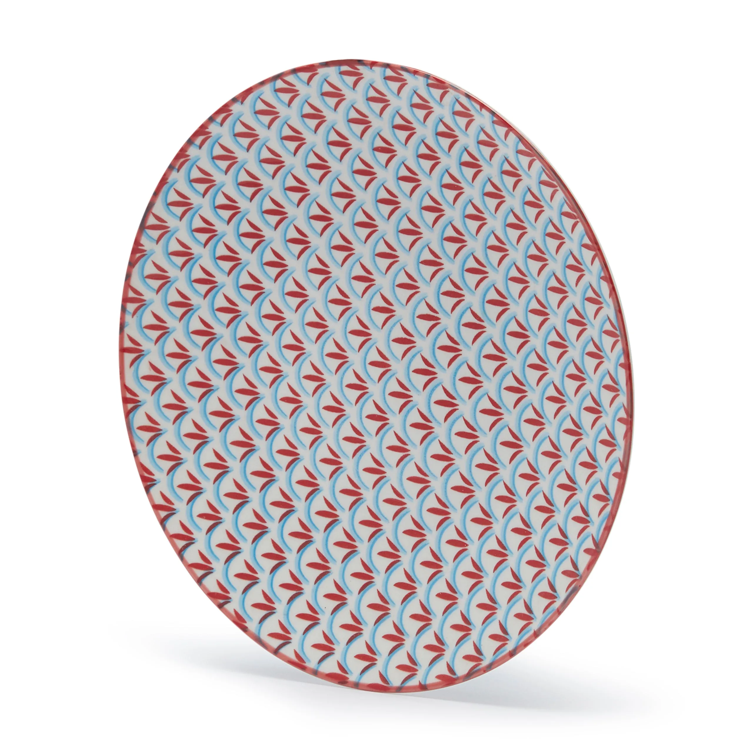 FLORAL MM REVERSE EMBOSSED TILE CERAMIC SIDE PLATE ( 21.5×2 CM)