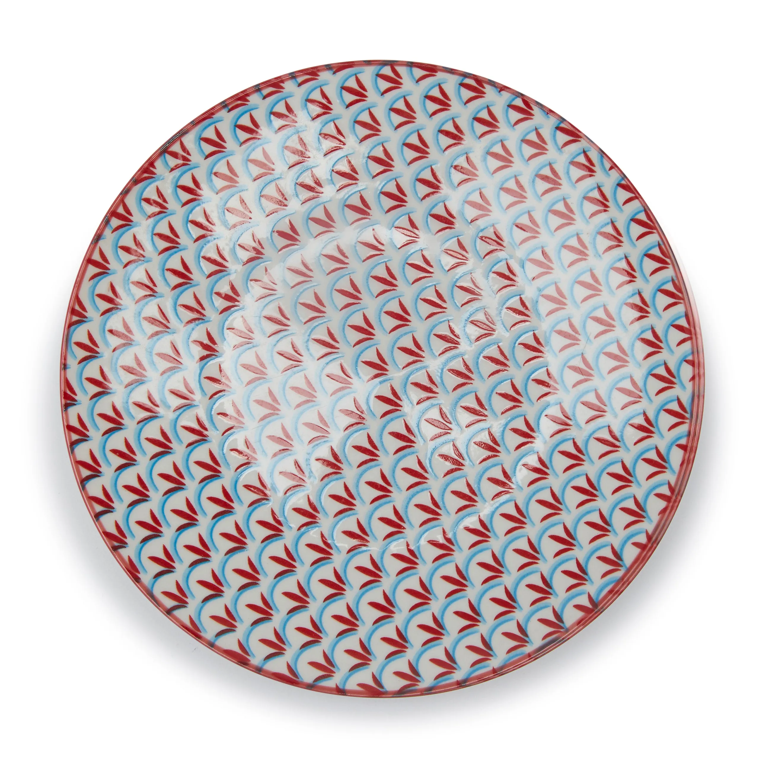 FLORAL MM REVERSE EMBOSSED TILE CERAMIC SIDE PLATE ( 21.5×2 CM)