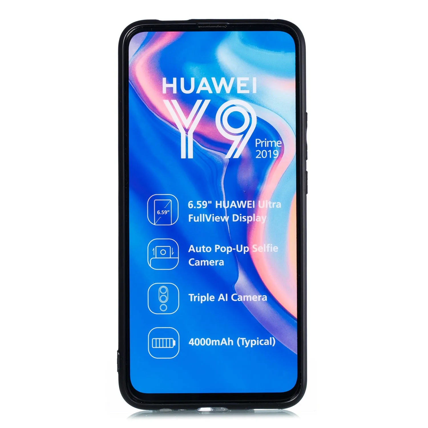 For HUAWEI Y9 prime 2019 PU Leather Shockproof Cell Phone Case Anti-dust Phone Case with Double Buckle Card Slot Pocket  red