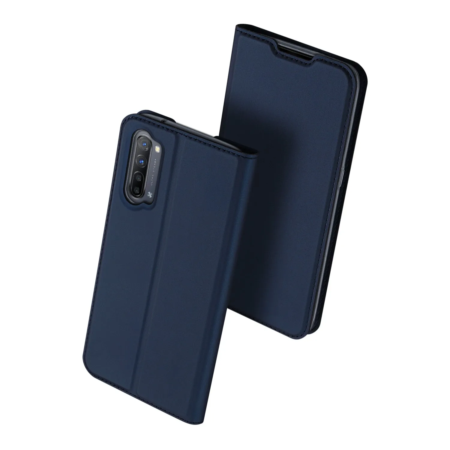 For OPPO Reno 3/3 Pro/ 3 pro 4G Case Magnetic Closure Card Slots Cellphone Cover Screen Protector Stand Available Leather Shell black