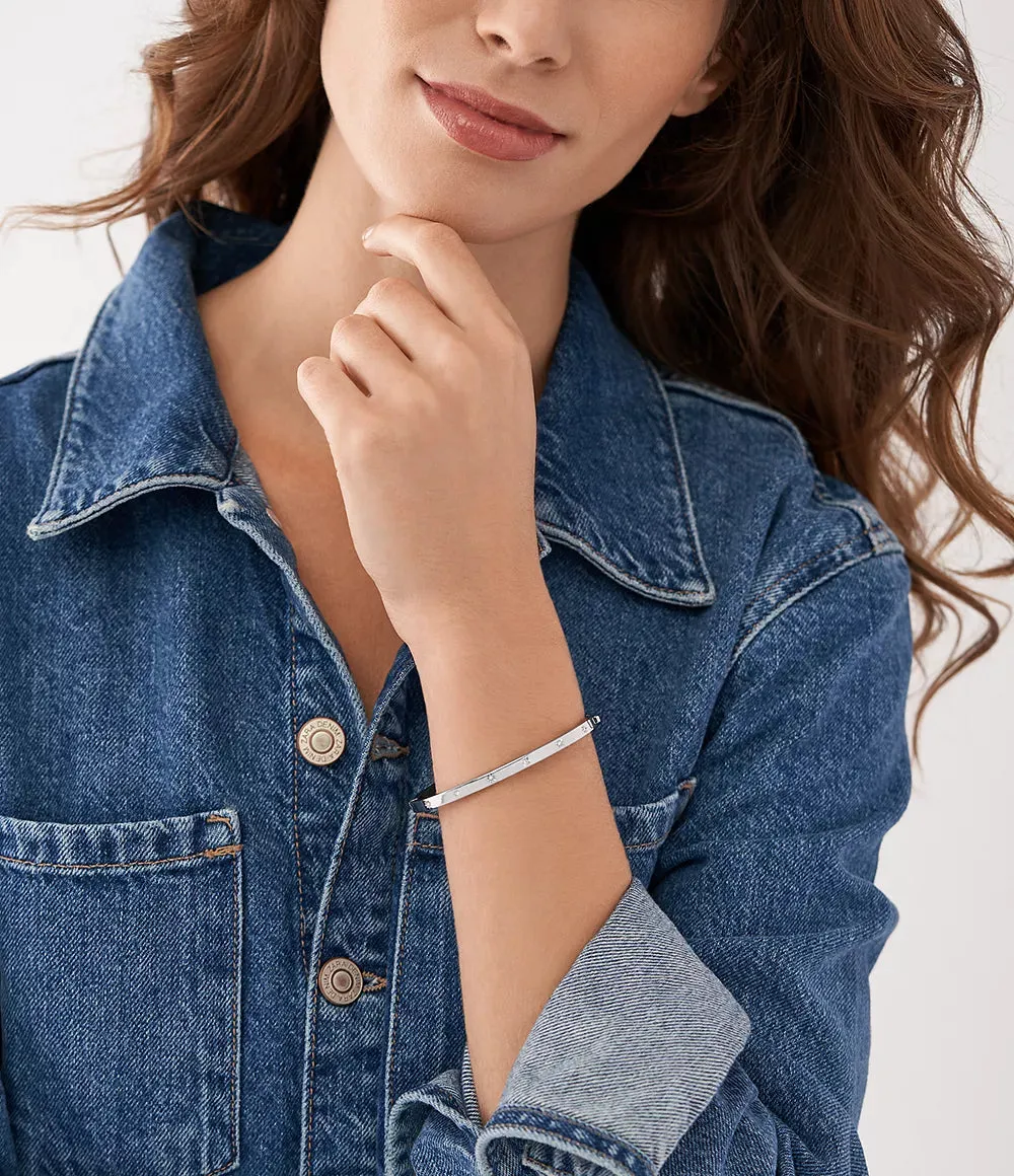 Fossil Sadie Shine Bright Stainless Steel Bangle Bracelet