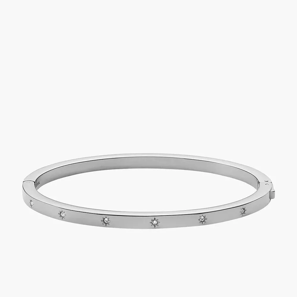 Fossil Sadie Shine Bright Stainless Steel Bangle Bracelet