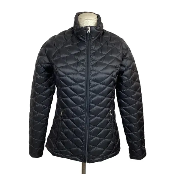 Free Country Quilted Down Puffer Jacket Black NWOT