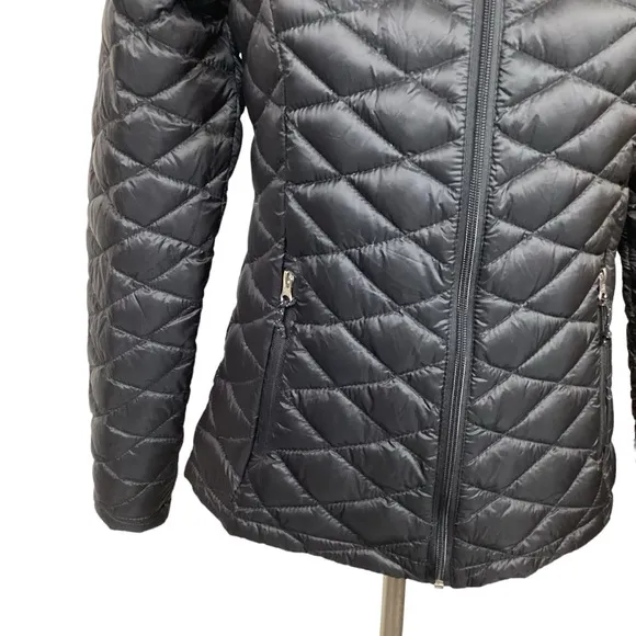 Free Country Quilted Down Puffer Jacket Black NWOT