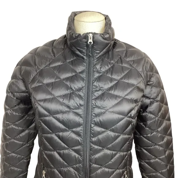 Free Country Quilted Down Puffer Jacket Black NWOT