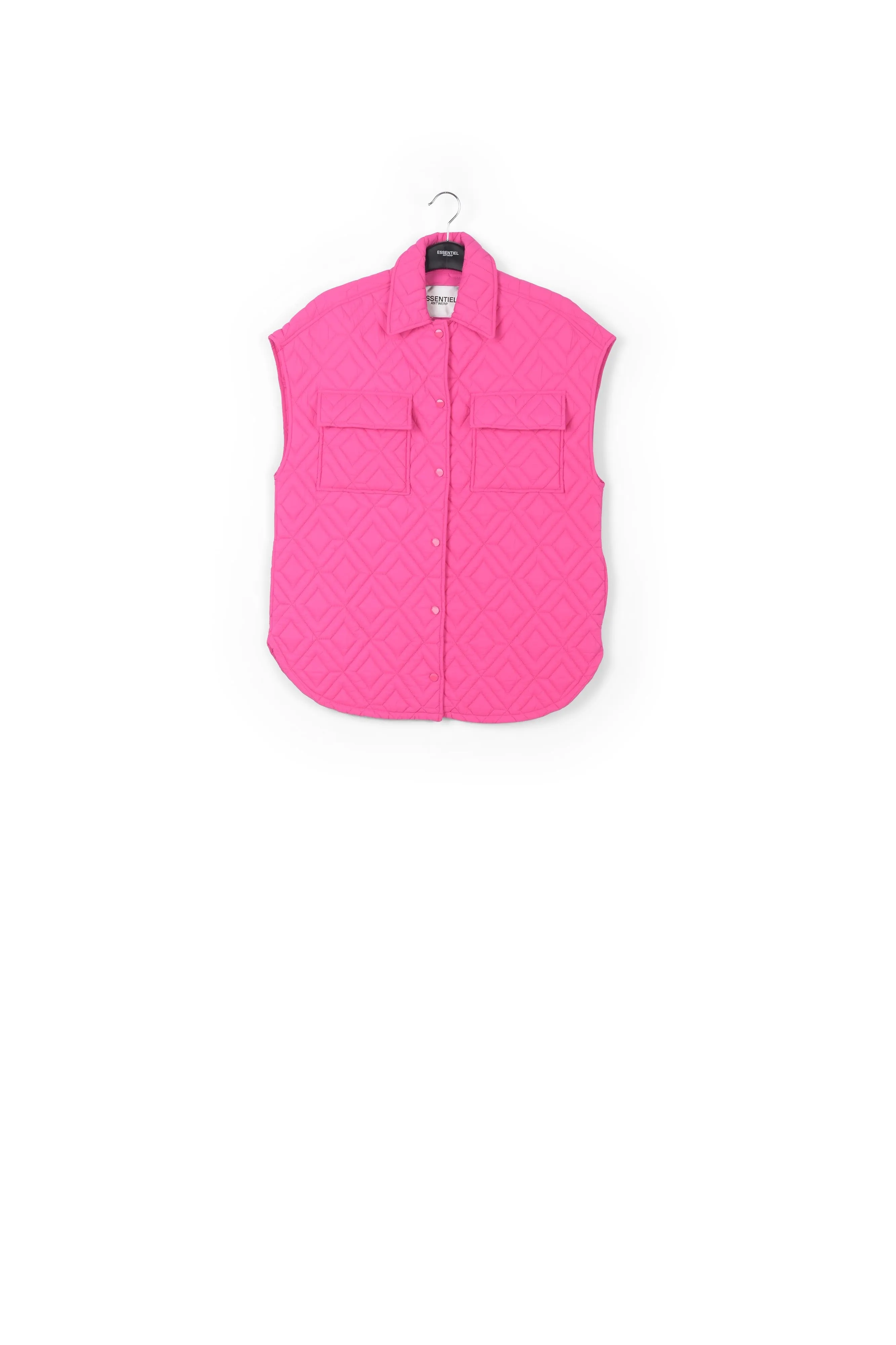 Fuchsia quilted vest