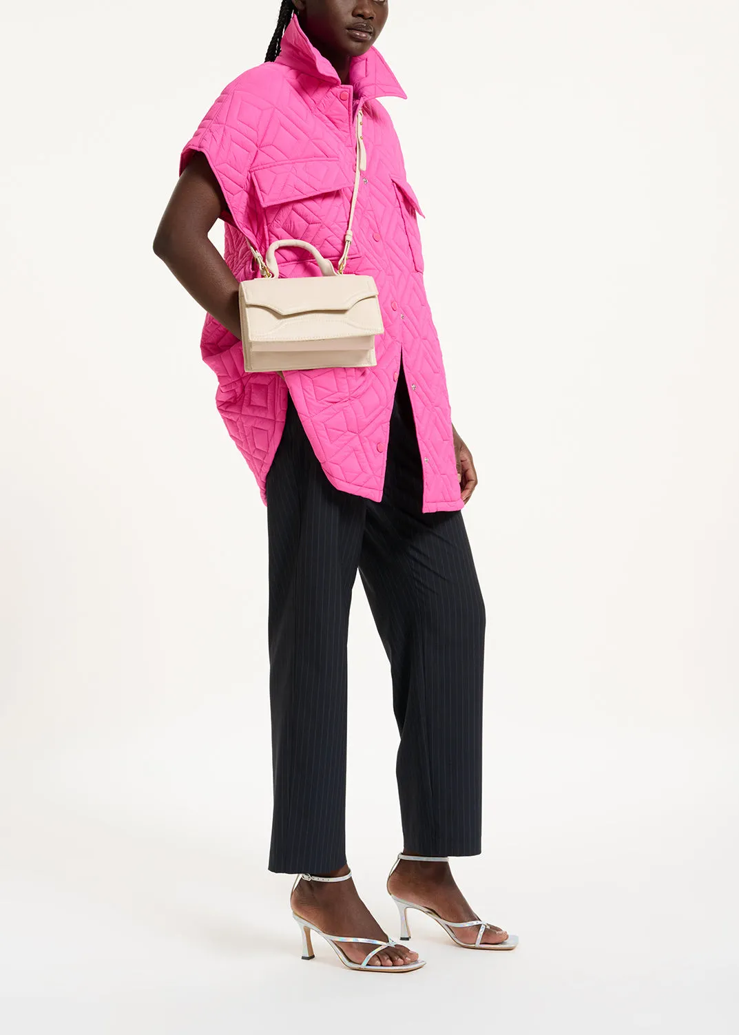 Fuchsia quilted vest
