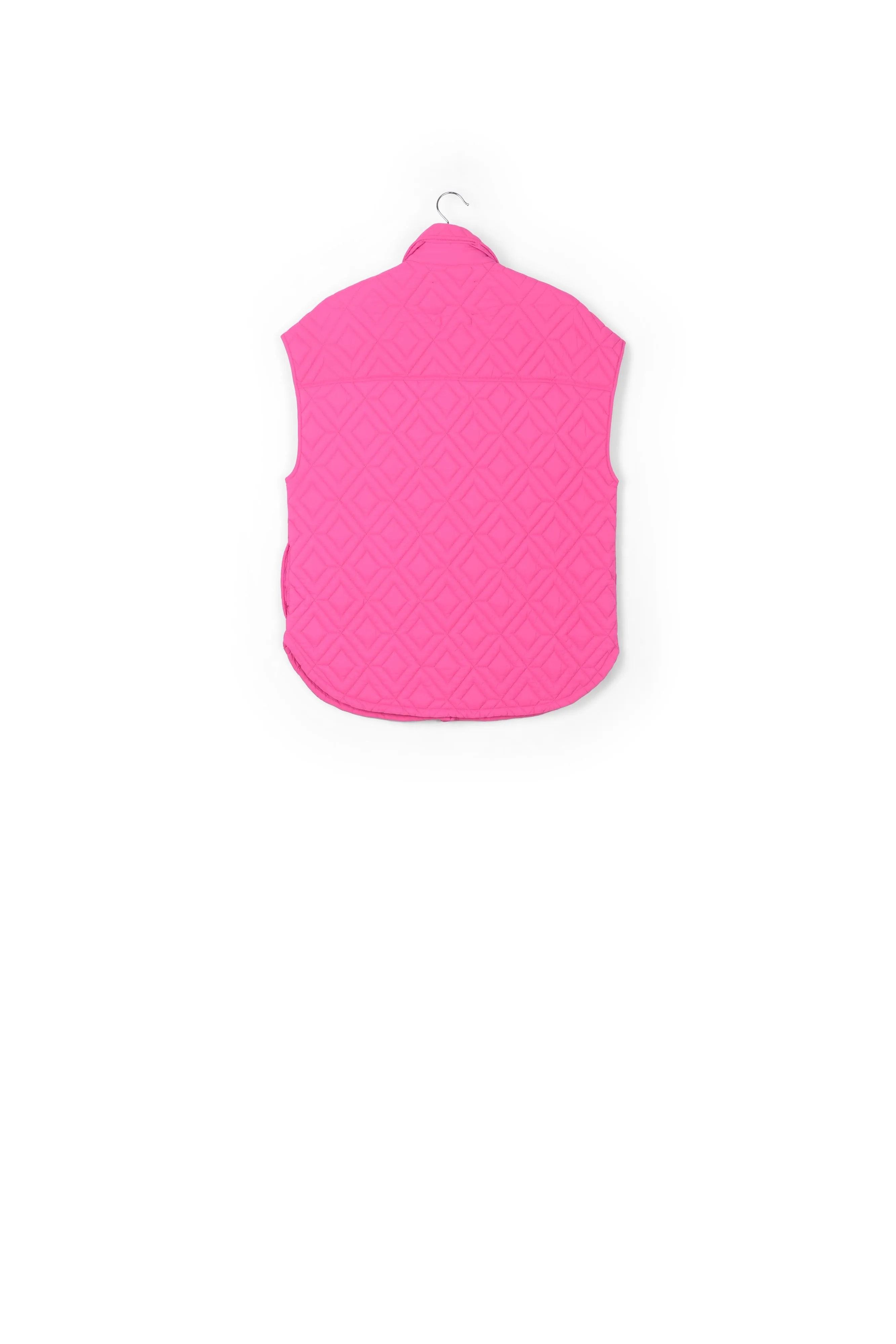 Fuchsia quilted vest