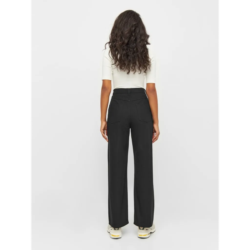 Gale straight mid rise canvas 5 pocket pants in black