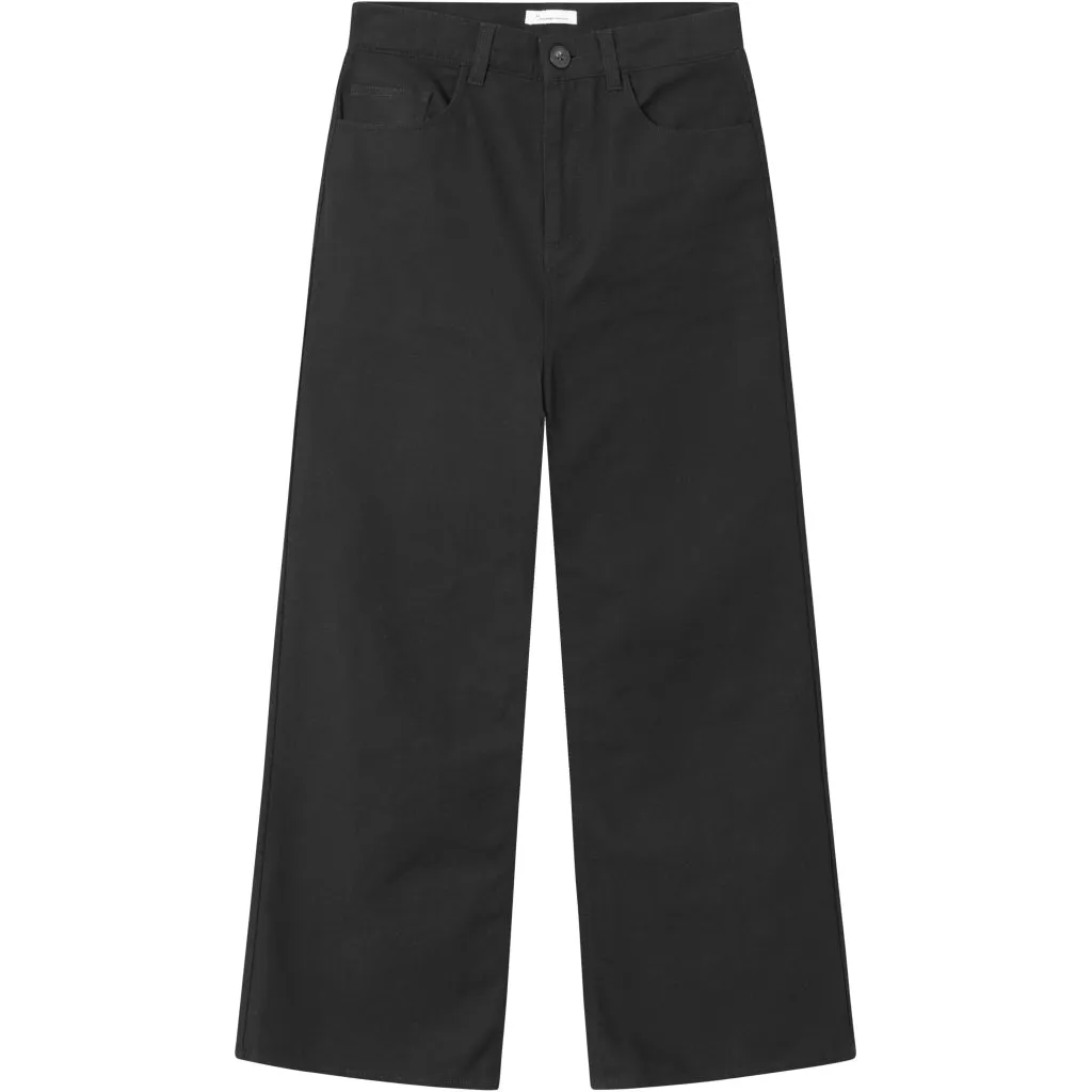Gale straight mid rise canvas 5 pocket pants in black