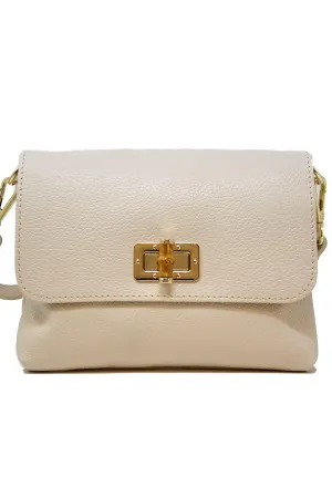 [GERMAN FUENTES] LEATHER CLUTCH & CROSSBODY PURSE - BEIGE