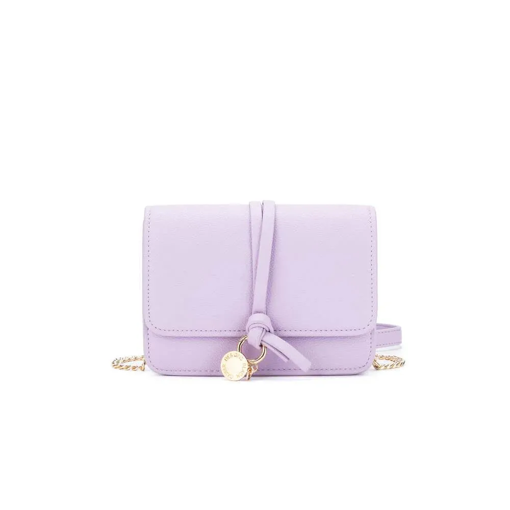 Gigi Vegan Leather Crossbody Bag- Lilac