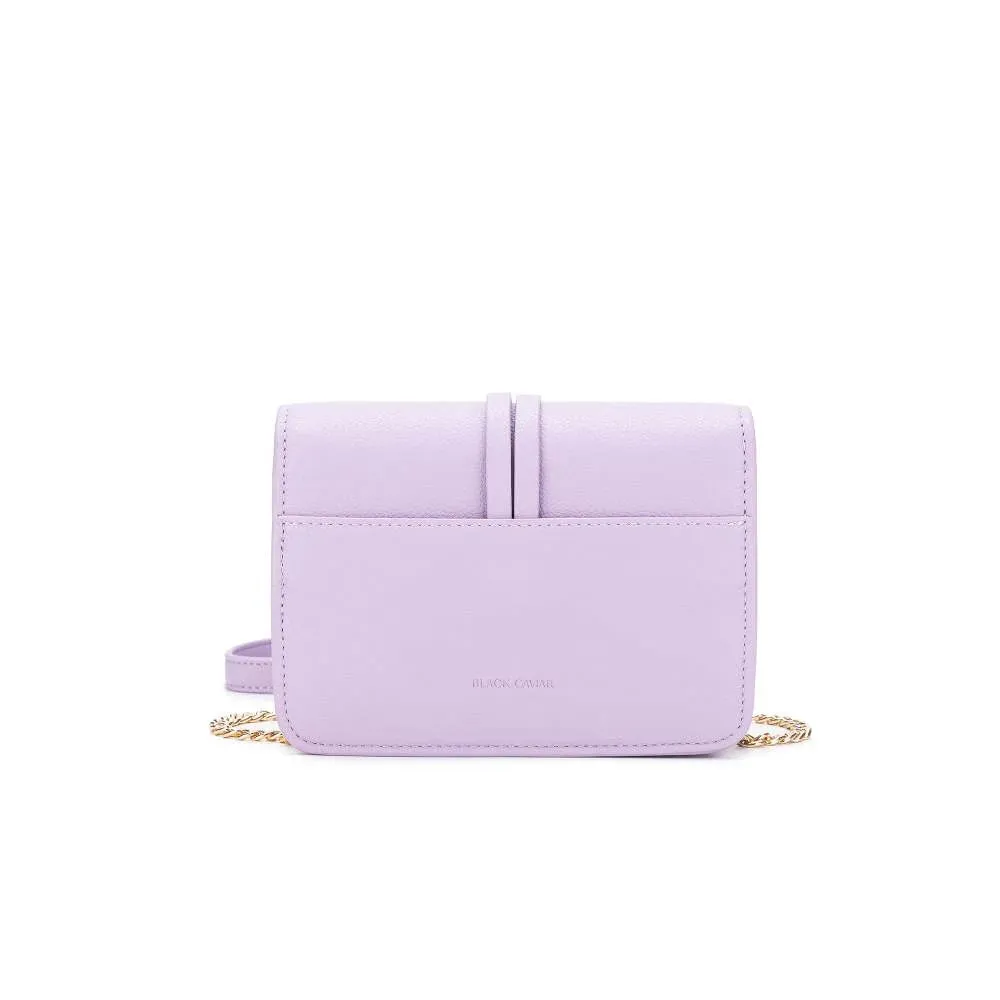 Gigi Vegan Leather Crossbody Bag- Lilac