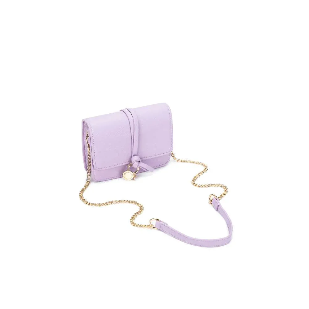 Gigi Vegan Leather Crossbody Bag- Lilac