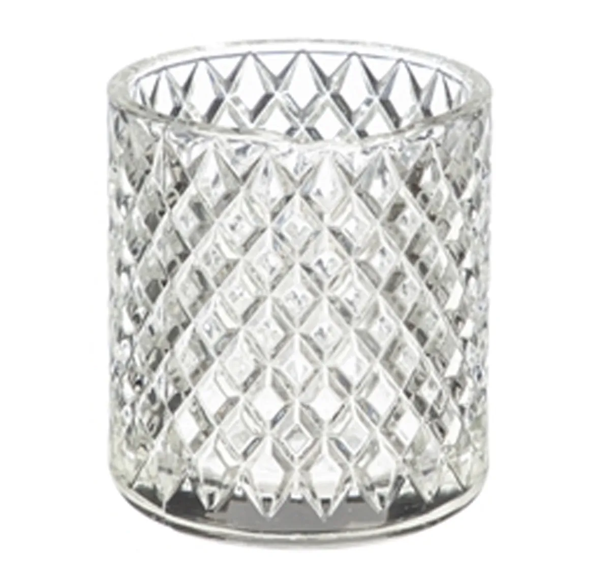 Glass Whiskey Five Piece Set, Diamond Pattern