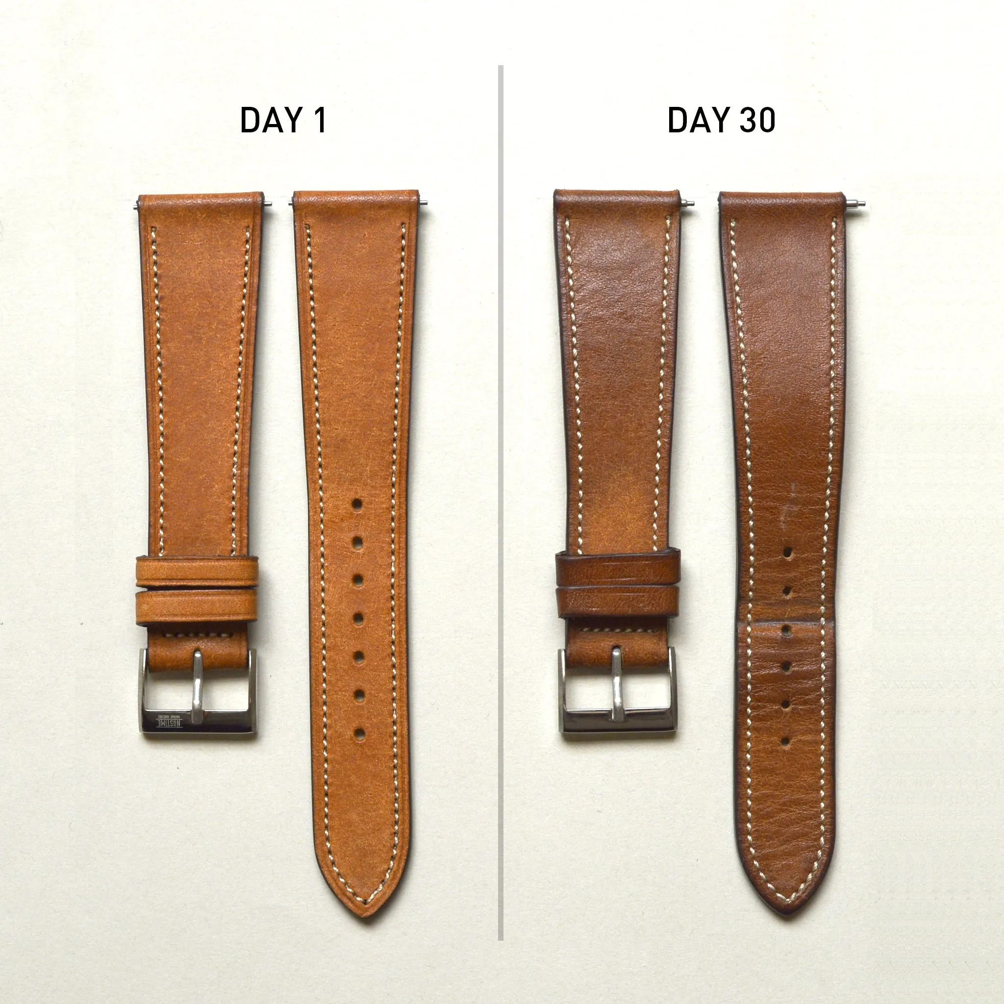 GOLD TAN DISTRESSED CALF STANDARD STRAP
