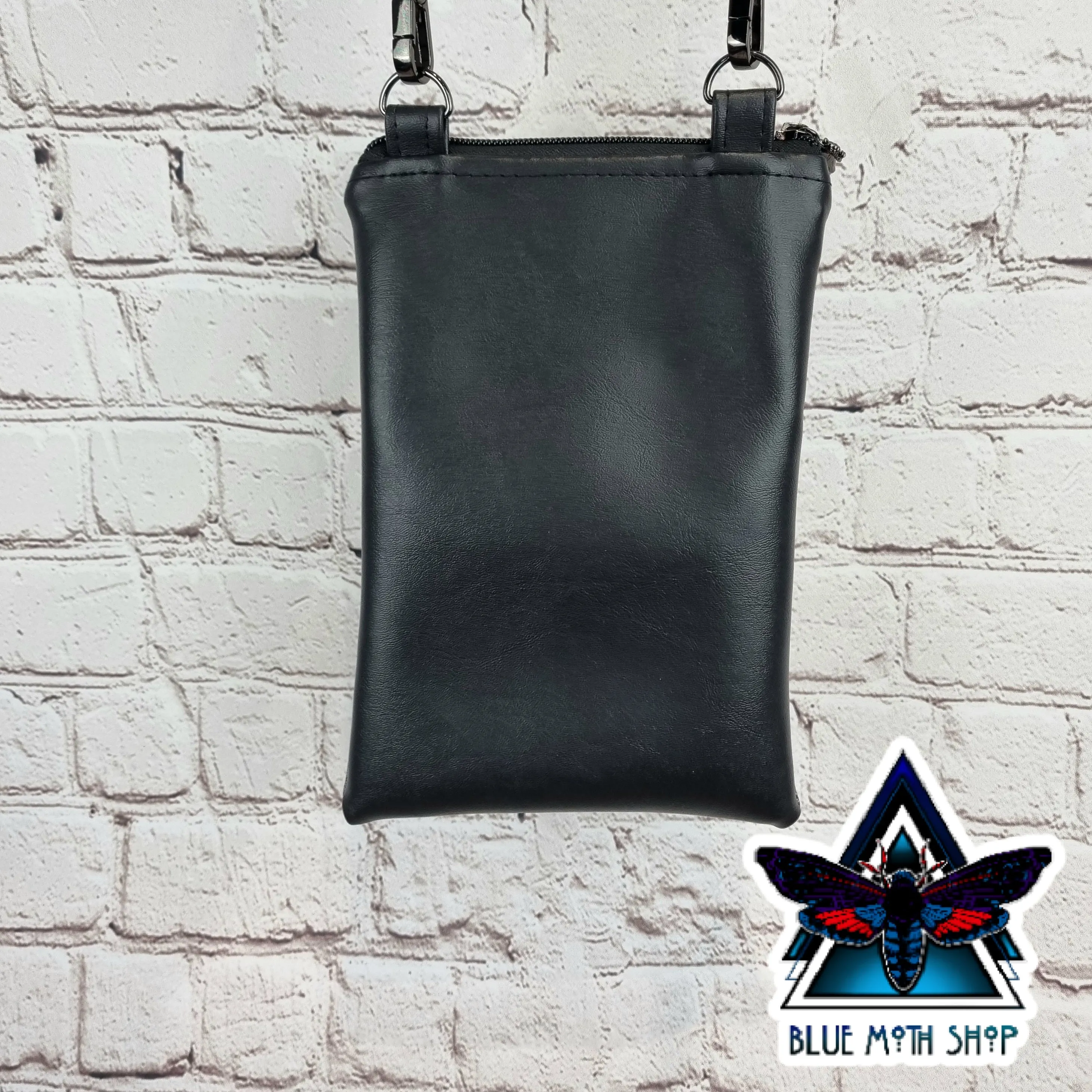 Goth Girl Faux Leather Phone Crossbody Phone Bag