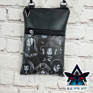 Goth Girl Faux Leather Phone Crossbody Phone Bag