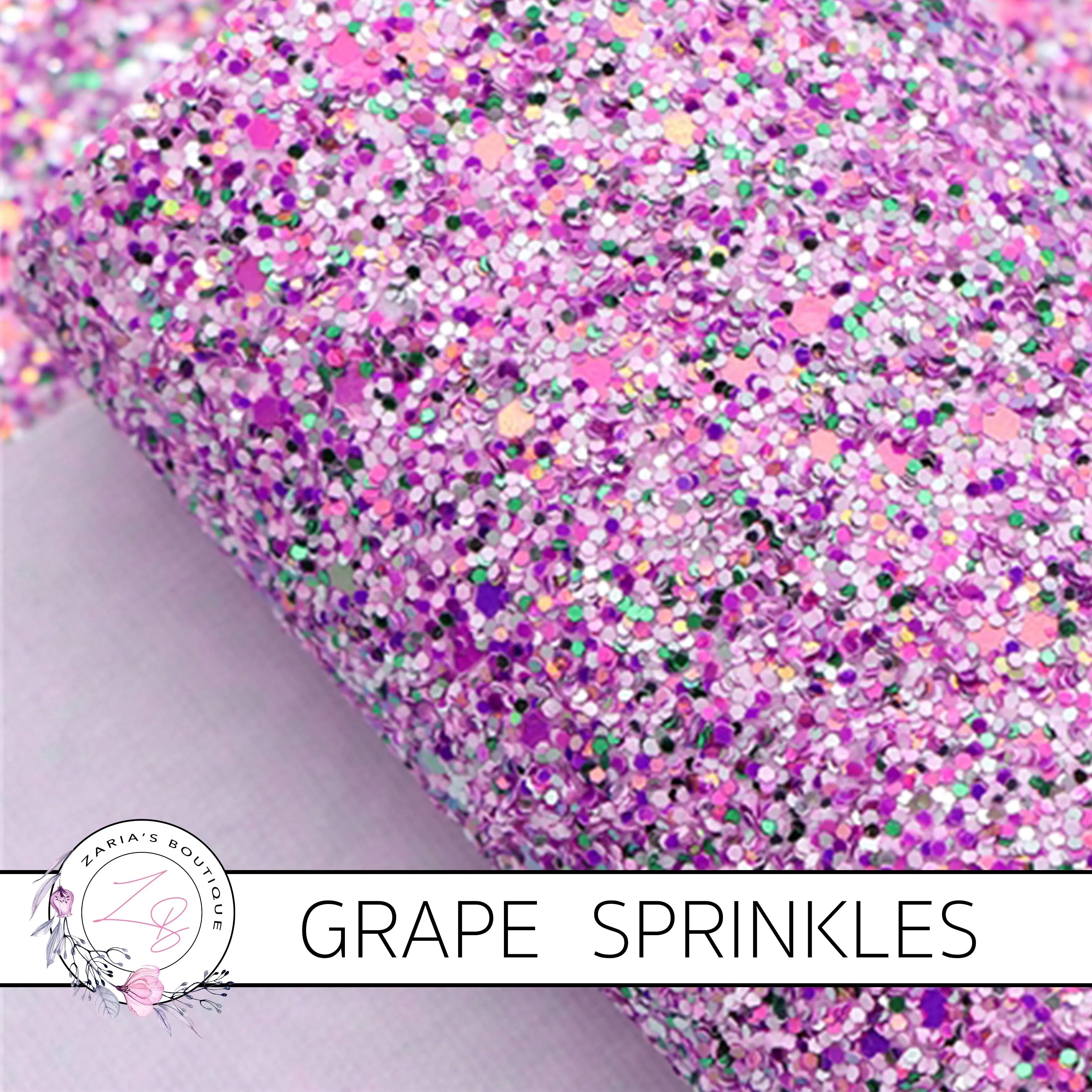 Grape Sprinkles Chunky Glitter ~ 1.5mm