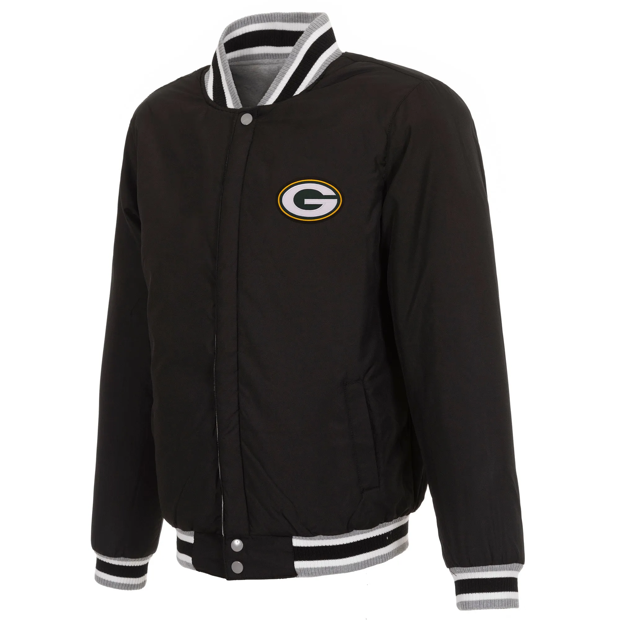 Green Bay Packers Reversible Two-Tone Fleece Jacket