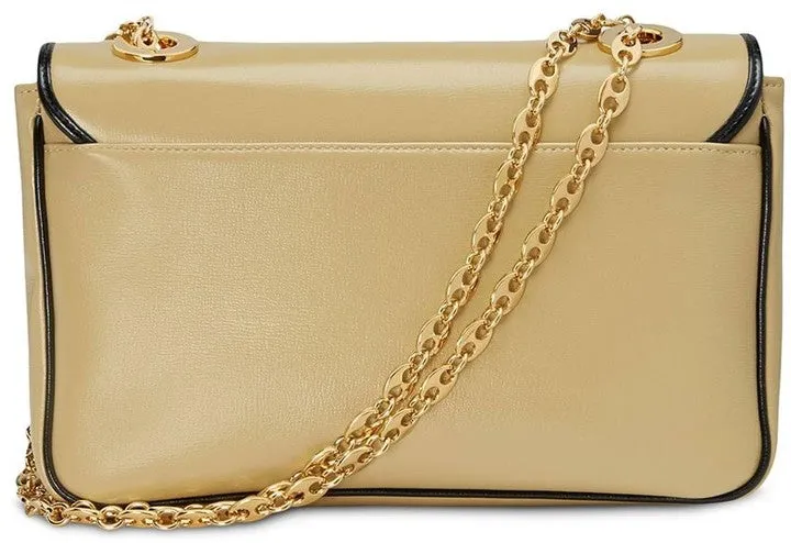 Gucci GG Motif Marina Shoulder Bag in Taupe