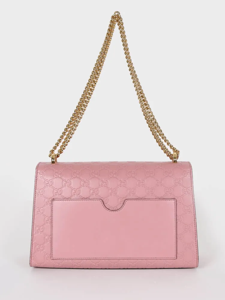 Gucci Medium Padlock Guccissima Shoulder Bag in Pink