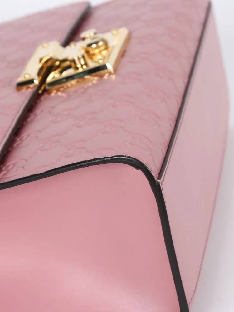 Gucci Medium Padlock Guccissima Shoulder Bag in Pink