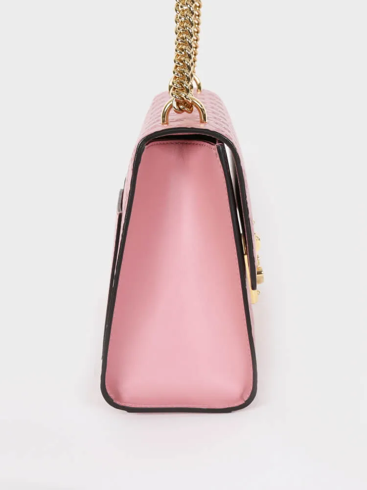 Gucci Medium Padlock Guccissima Shoulder Bag in Pink