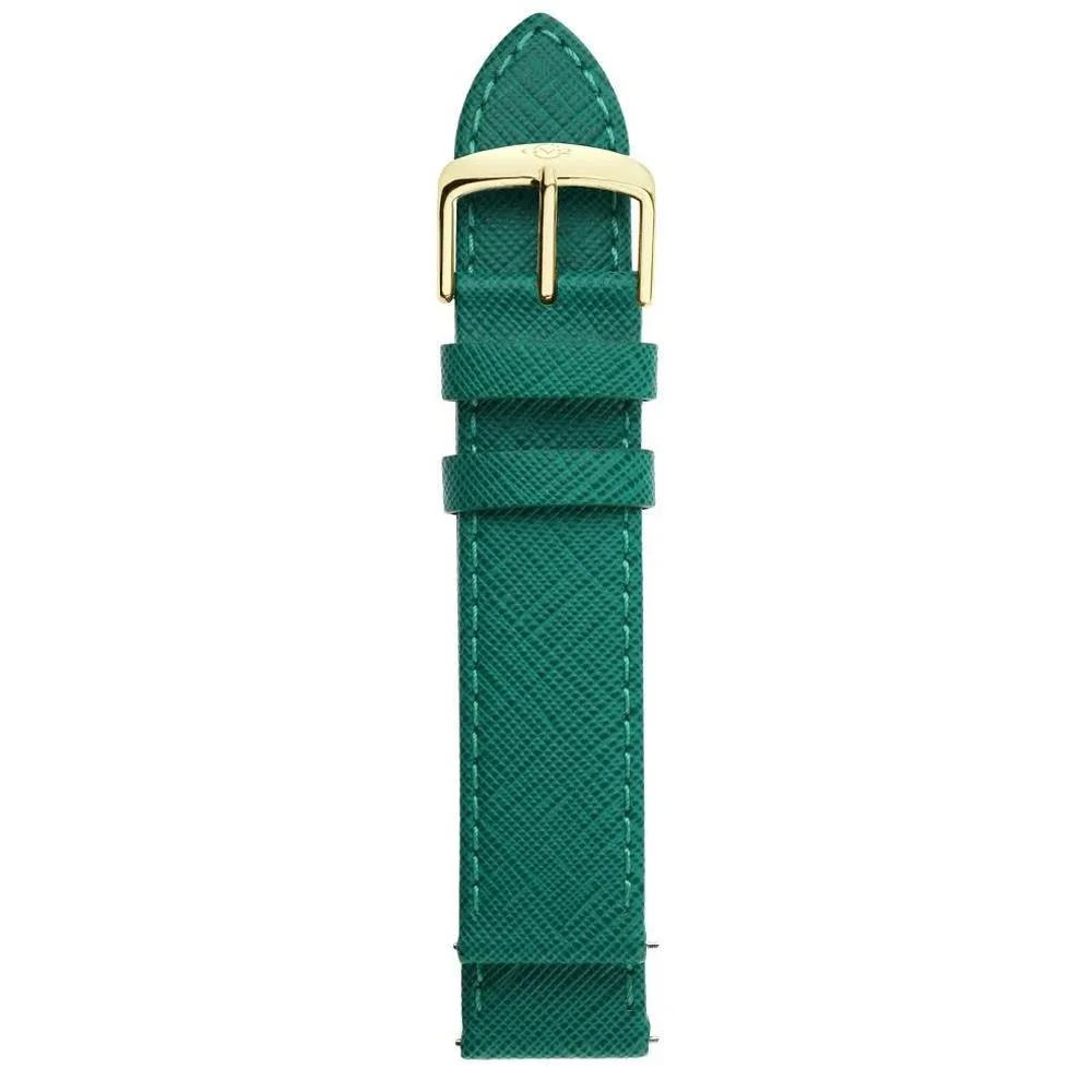 GV2 20mm Quick Release Handmade Saffiano Leather Strap with Tang Buckle