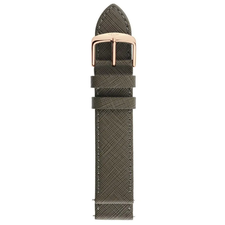 GV2 20mm Quick Release Handmade Saffiano Leather Strap with Tang Buckle