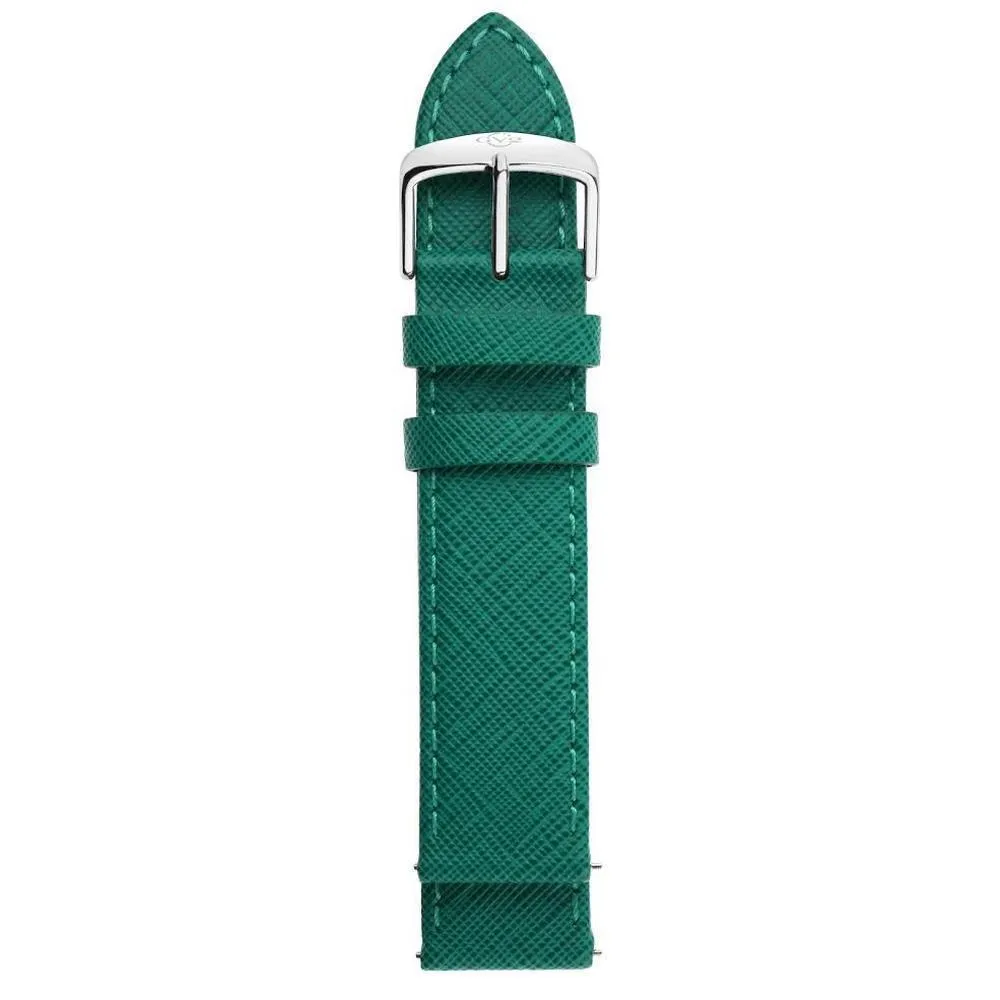 GV2 20mm Quick Release Handmade Saffiano Leather Strap with Tang Buckle
