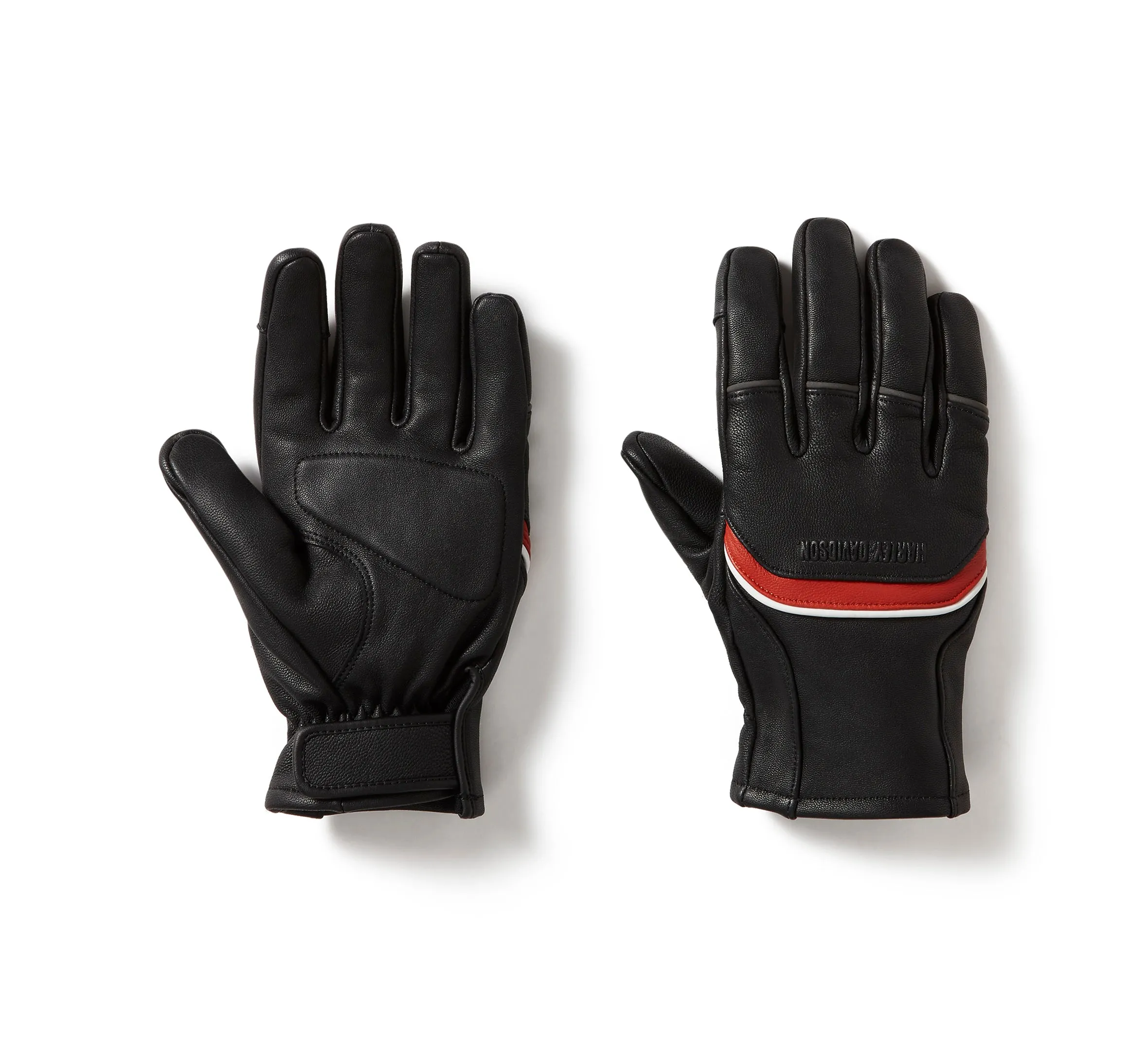 H-D Trenton Leather Riding Gloves - Harley Black