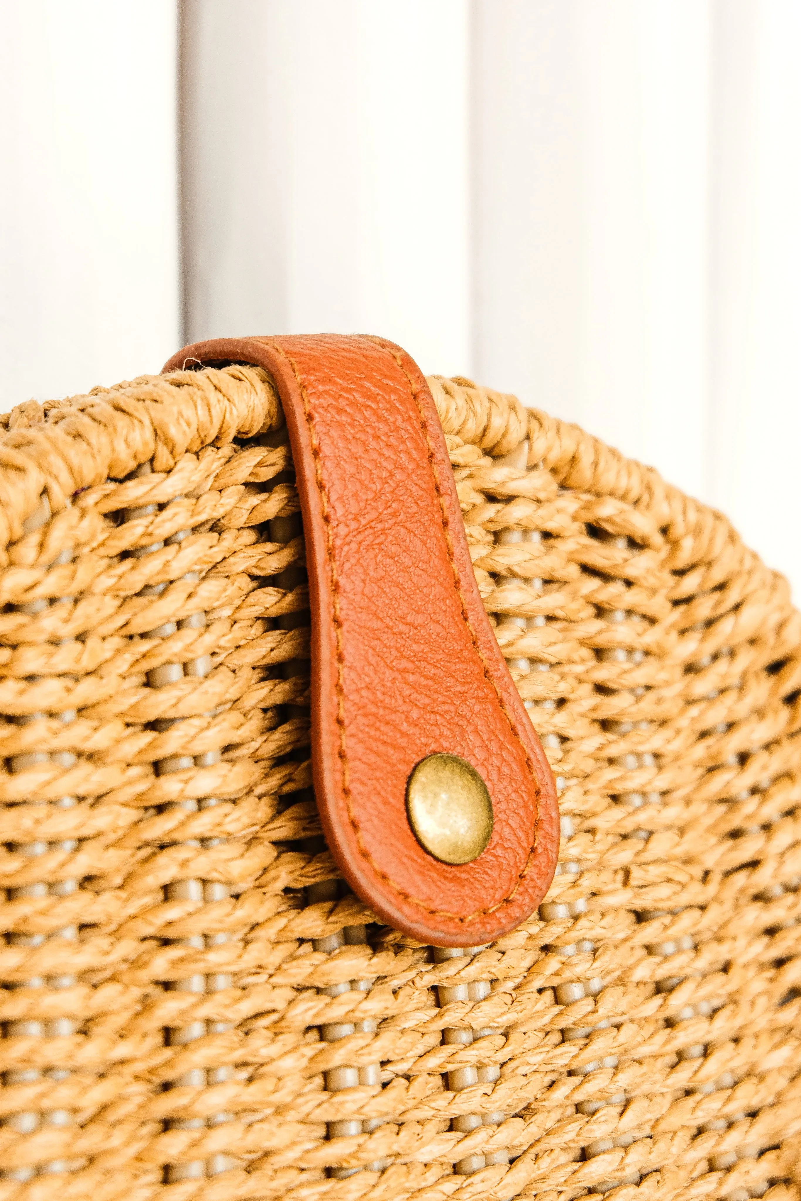 Half Moon Handwoven Straw Crossbody Bag