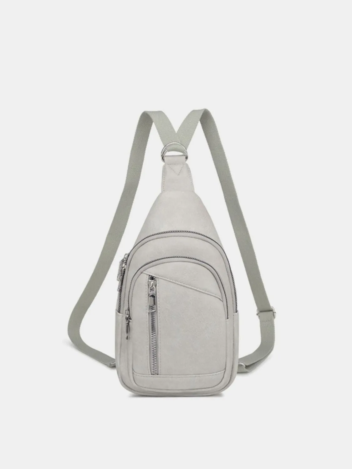 Hazel Blues® |  PU Leather Crossbody Bag with Two Detachable Strap