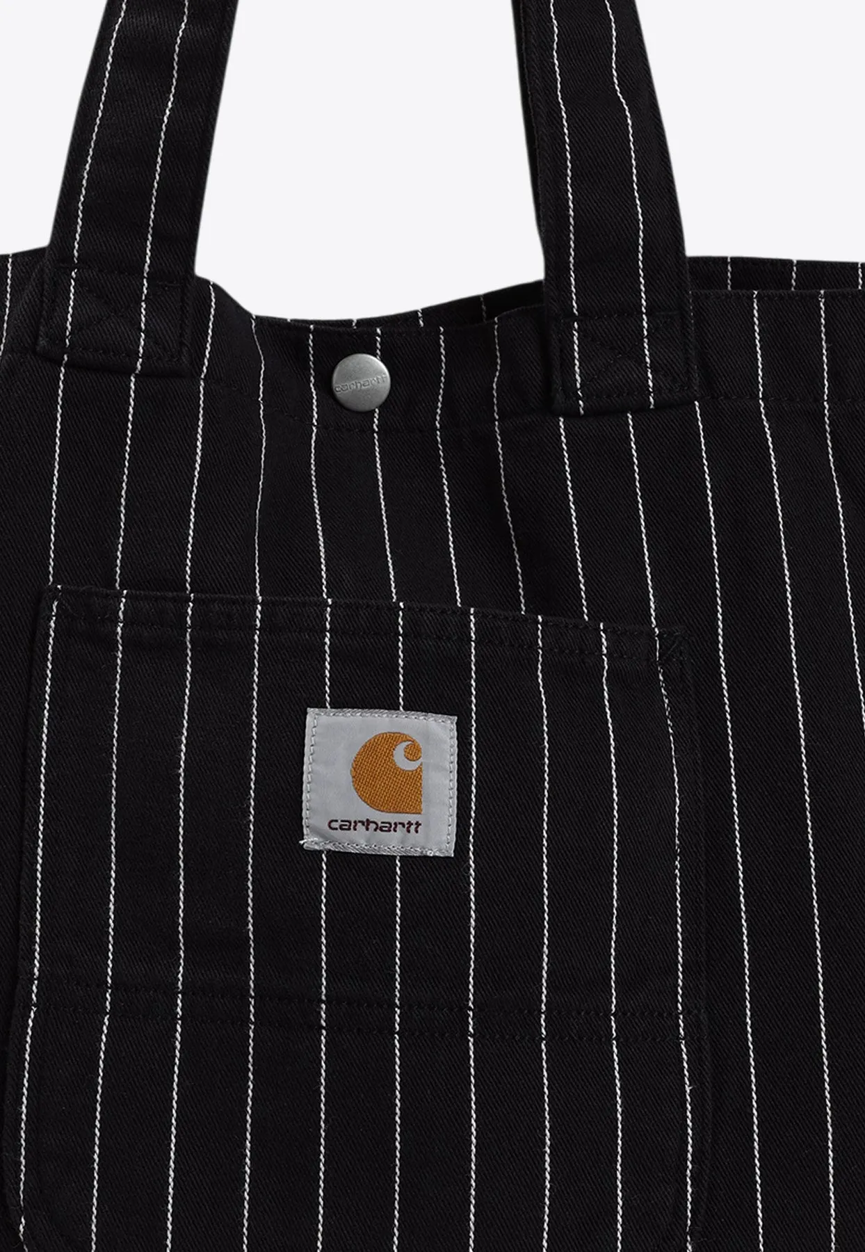 Hendry Pinstriped Canvas Tote Bag