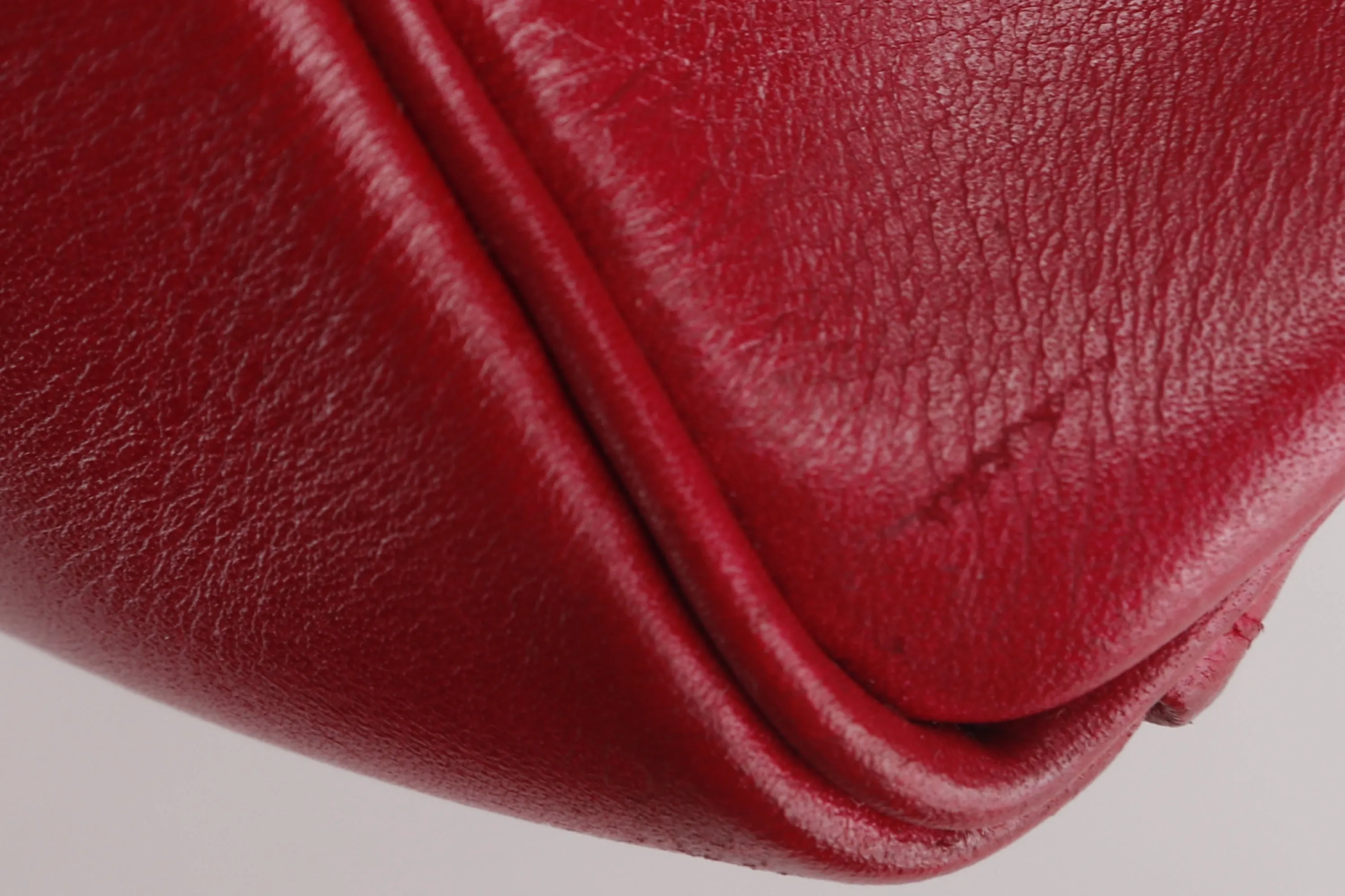 HERMES KELLY 35 (STAMP N) RED SWIFT LEATHER SILVER HARDWARE, WITH KEYS, LOCK, STRAP & DUST COVER