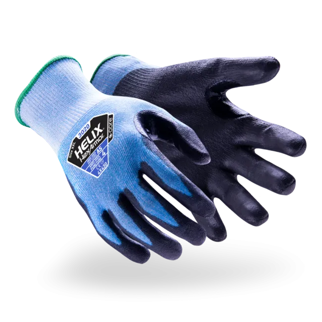 HexArmor 3020 Helix Core, 15-Gauge, Polyurethane Palm, Cut A5
