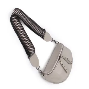 Hi Ho & Co New Rocker Bag Light Grey/Gunmetal