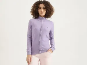 High Neck Solid Cardigan Sweater