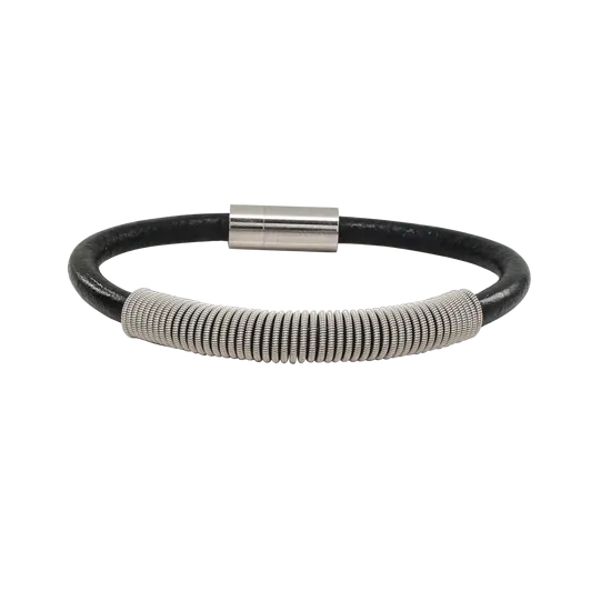 High Strung Studios - Bracelet - Leather Wound Up - Large (Black) #BRWU93LG