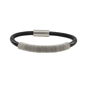 High Strung Studios - Bracelet - Leather Wound Up - Large (Black) #BRWU93LG